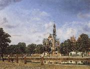 Jan van der Heyden View of the Westerkerk,Amsterdam oil